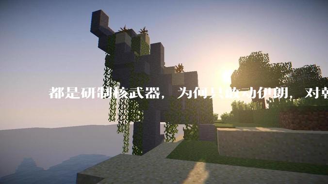 都是研制核武器，为何只敢动伊朗，对朝鲜确畏首畏尾？